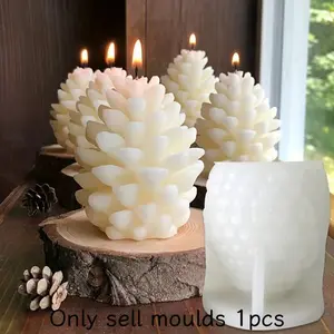 Pinecone Silicone Mold for Unique Decorative Candles, Perfect Father's Day Gift, Ideal for Holiday Projects and Handmade Crafts