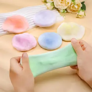 6Cm/2.36Inch Squishies Stress Balls Rainbow Shapeable Vacuum Stress Ball Handmade Squeeze Fidget Toy Party Favors GSF