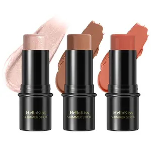 Long Lasting & Blush & Contour Stick (3 Counts/set), Waterproof Face Highlighter Blush, Highlighter Makeup, Bronzer Contouring Pen for Girls and Women