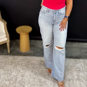 JBD Distressed Denim in Light Wash