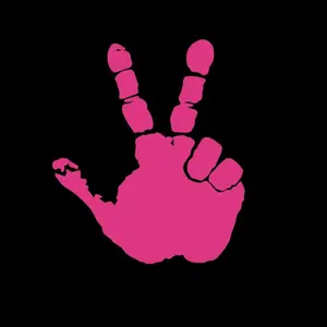 Off-Road Wrangler Wave Hand Print Vinyl Decal Sticker UV & Waterproof Bumper Window Laptop Automotive Water Bottle Gift accessories – PINK 5"