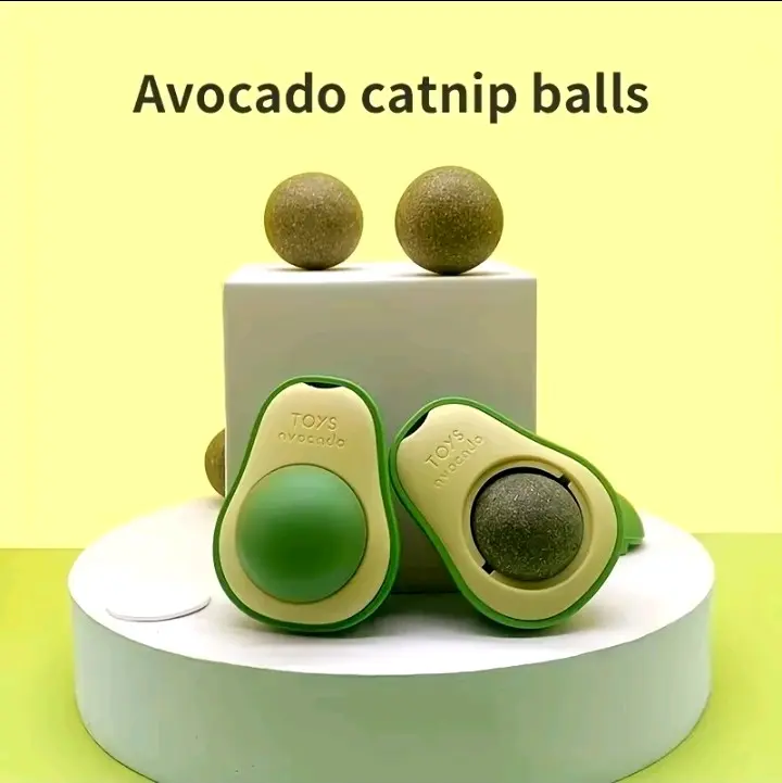 Avocado Catnip Ball for Cats - Natural and Safe Pet Toy Mint fun cat indoor cat