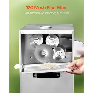 VEVOR Commercial Sugar Cane Juicer, 800W Electric Sugarcane Juicer Machine with 661LBS/H High Output, 4 Stainless Steel Rollers, Sugar Cane Press Juice Extractor Squeezer for Home/Commercial Use