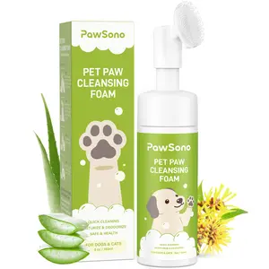 PawSono Dog Paw Cleaner with Built-in Scrubber Brush - Foaming Cleanser for Dog Paws - Paw Washer & Grooming Care - Dog Cleaning Supplies