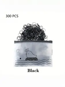 300 Pcs Mini Elastic Hair Bands, Disposable Small Rubber Bands, Minimalist Solid Color Hair Accessories, Daily Use, Ponytail Holders, Scrunchies, Scrunchies For Hair, Scrunchies Bulk