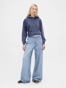 Gap Women's Printed Knit Baggy Jeans