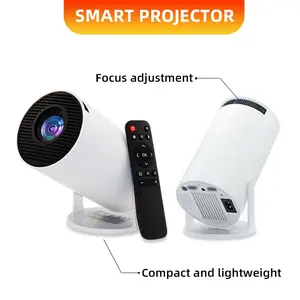 Video Projector, Native 720p Resolution, Supports 4K Decoding, Adjustable Screen, 180° Rotation, Hi-Fi Sound, Silent Operation, Compatible with Smartphones