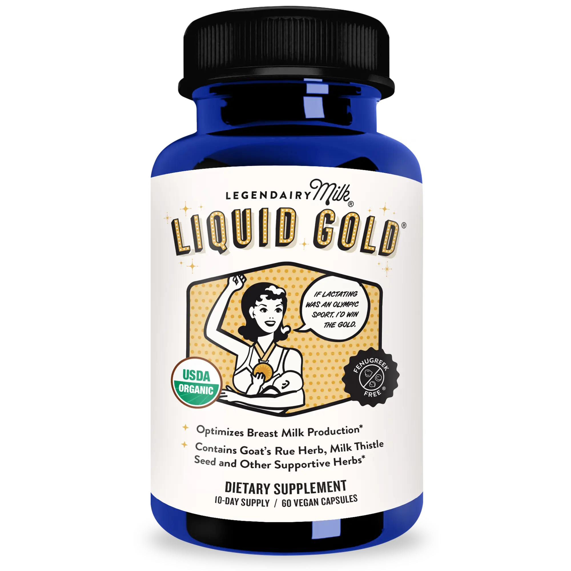 Liquid Gold - Legendairy Milk - Lactation Supplement - Certified Organic Herbs - Vegan, Kosher, Halal Certified