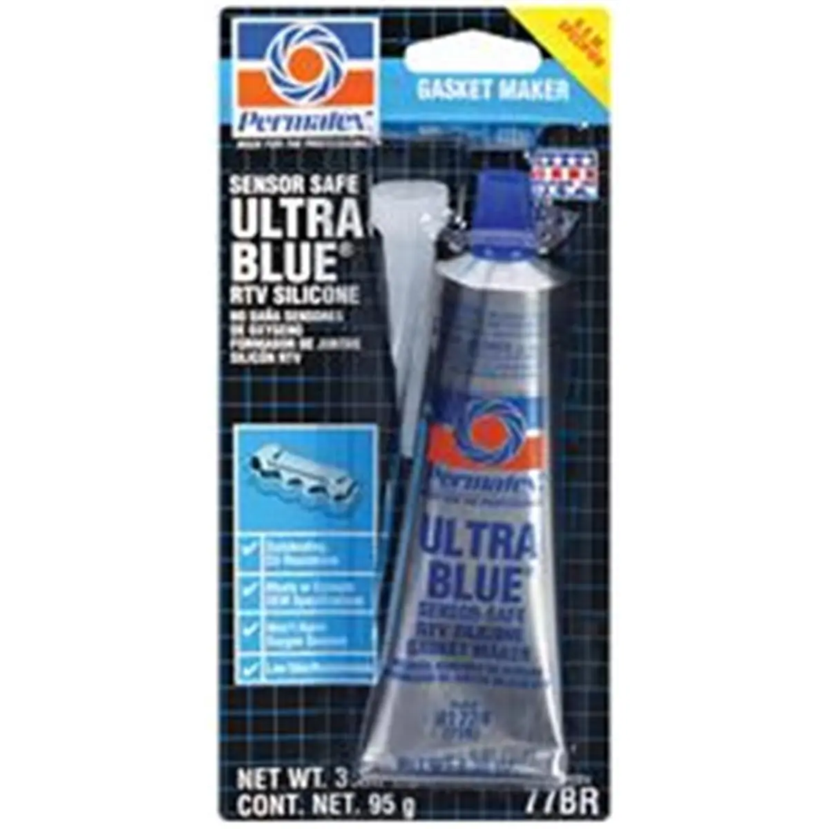 PERMTX-LOCKT 81724 Ultra Blue Multipurpose RTV Silicone Gasket Maker- 3.35 Oz.