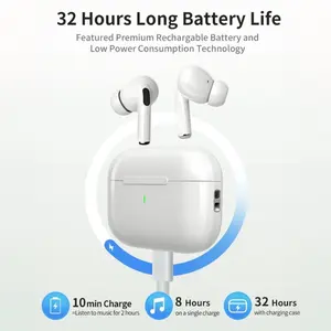 Hi-Fi Lossless Sound Bluetooth-compatible Earphones, Chargeable, Noise Cancelling, Low Latency Gaming Headphones, Music & Sports, Wireless Charging Case