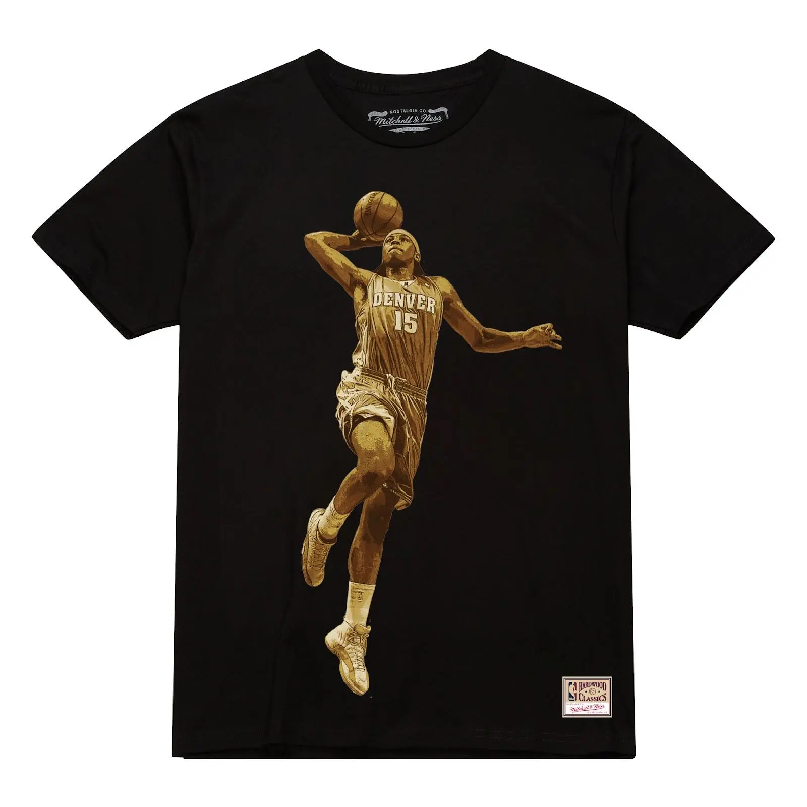 Carmelo Anthony Denver Nuggets Black Ultimate Player T-Shirt NBA Throwback Tee Graphic Vintage Fan Gear Mitchell & Ness