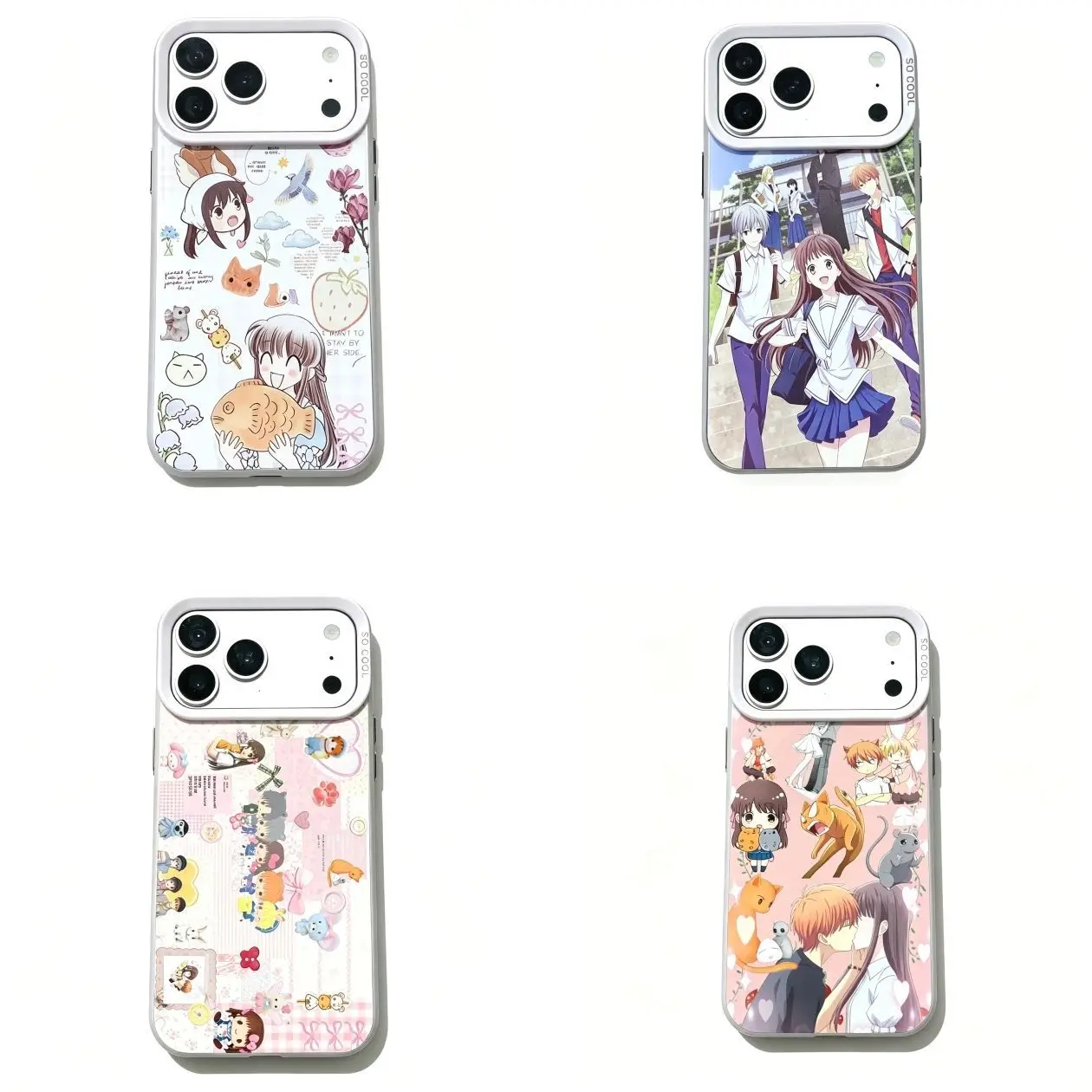 Fruits Basket Anime Cellphone Case: Cute Tohru & Friends Zodiac Kawaii Shoujo Aesthetic Cover Compatible with iPhone X, 11, 12, 13, 14, 15, 16, 17 & Samsung