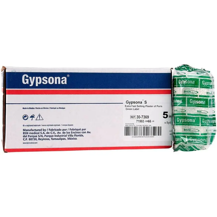 5 Inch Gypsona Plaster Bandages x 5 Yard 12 Rolls