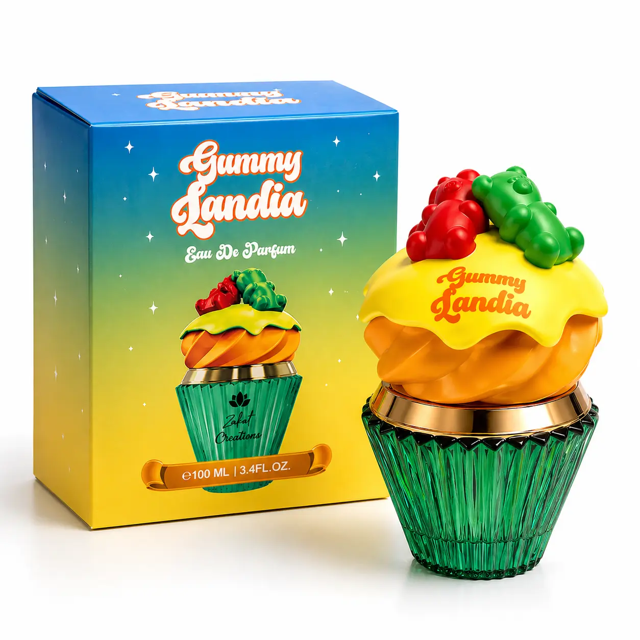 Zakat  Gummy Landia Sweet Candy Perfume for Women  | Long Lasting Fruity Fragrance | Cute Cupcake Bottle Eau De Parfum 100ml