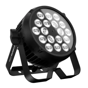 SHEHDS CoralPar Par Light IP65 Waterproof Outdoor LED 18x12W RGBWA+UV Color Wash/Strobe Stage Lights 45° Beam Angel Uplights DMX512 Sound Activated Fanless Muted DJ Party Lights