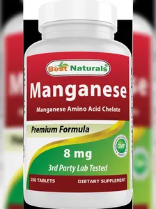 Best Naturals Manganese (Manganese Amino Acid Chelate) 8 mg- 250 Tablets