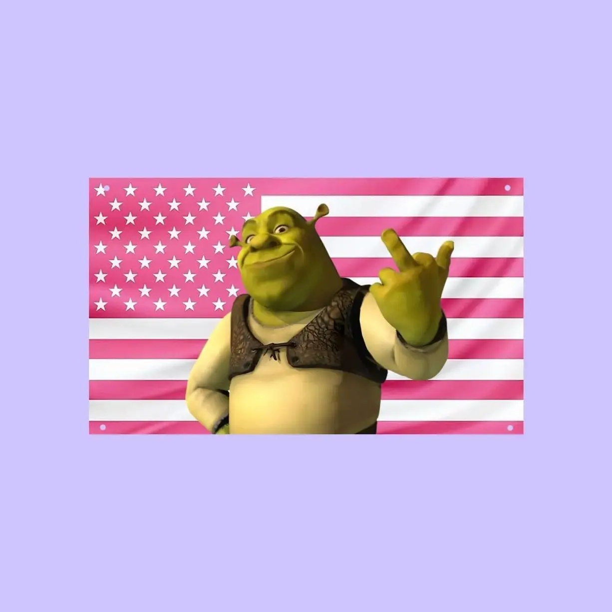Shrek US Wall Tapestry Flag, DreamWorks Wall Art, Cartoon Bedroom Decor, Movie Fan Banner