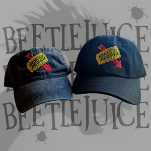 Beetlejuice Sign Hat - Unisex, Casual, Embroidered