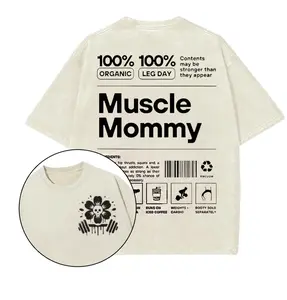 MUSCLE MOMMY GYM T-Shirt, Gym Shirt, Graphic Gym Shirt, Vintage Washed Tee Conton, Gym Shirt Women, For Men, Ful Size