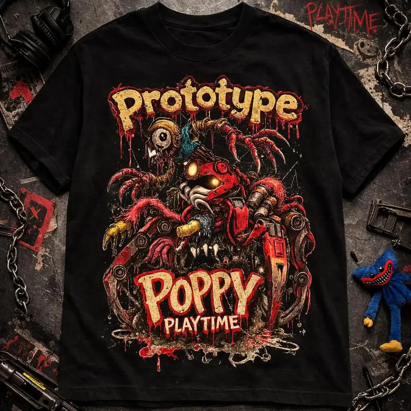 The Prototype Poppy Playtime T-shirt the First Creation, Poppy