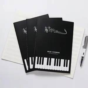 Simple Five Elements Piano Music Notebook Set, Workbook, 1/5 Books, Ideal for Piano Practice and Music Class Homework, Perfect for Musicians
