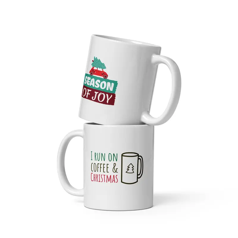 Christmas White glossy mug