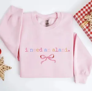 I Need An Alani Sweatshirt - Hoodie - TShirt, Coquette Aesthetic Tee, Energy Drink Shirt, Cute Girly Bow Graphic Tee, Gift for Alani Lover, Full Sizes