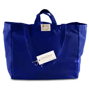 Pure Mitti - Multi-Pouch Cotton Grocery Eco Bag - Indigo Color