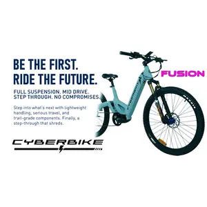 Cyberbike Fusion e-MTB/ Trail with a 750W Mid-Drive Motor, 60+ Miles of Range, 2-Piston Hydraulic Brakes, Dual Suspension UL-Certified