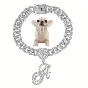 Cute Personalized Pet Bling Collar!100+ Sparkling Crystals + SAFE Breakaway Chain  Fits ALL Pets: Teacup Yorkies to XXL Great Danes & Cats
