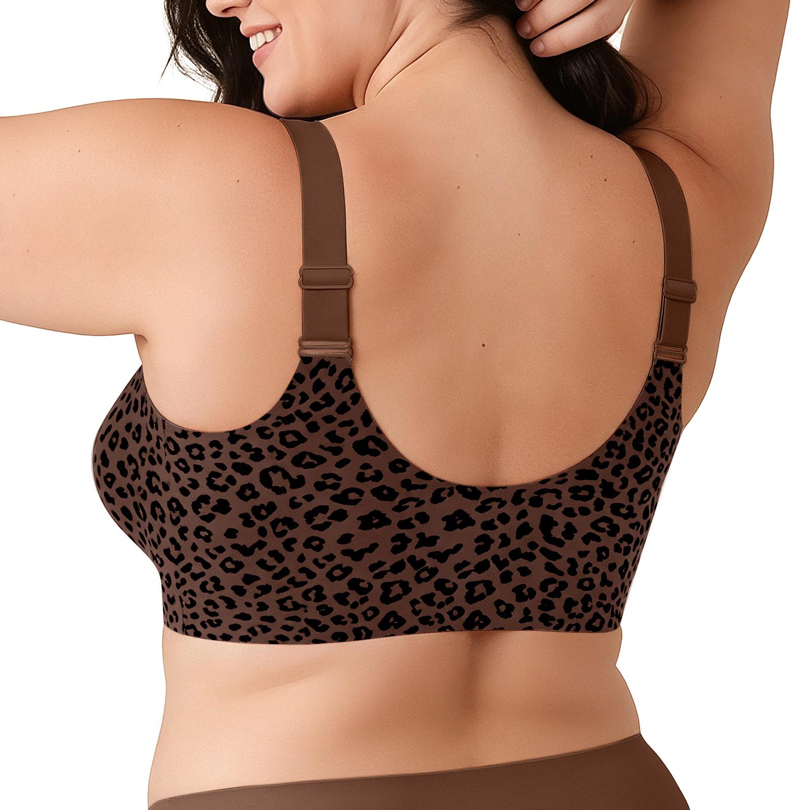 OEAK Women Jelly Pullover Wireless Bra Seamless Push Up Bralette Full Coverage Supportive Everyday Plus Size T-Shirt Bra