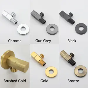 ULA Black Gold Brushed Bidet Faucet Brass Valve Single Cold Water Valve Portable Bidet Faucet Valve Shower Toilet Shattaf