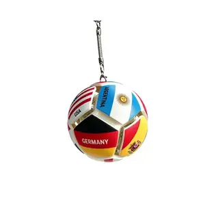 Flag Football Keychain - Mini Football Pendant, Pressable Stress-Relief Accessory, Lightweight Fan Souvenir, Ideal Gift & Bag Charm
