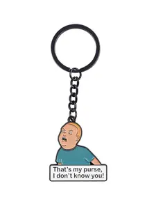 "That's my purse,I don't know you" Creative English Pendant Stylish Keychain, Cartoon Movie Key Ring, Backpack&Key Decoration, Perfect Gift for Friends