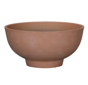 Terracotta Recycled Resin Planter, 12in x 12in x 6in, Versatile Design for Indoor/Outdoor Use