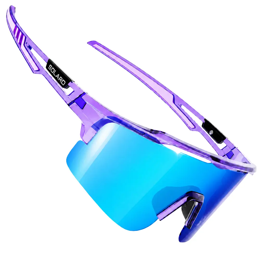 Purple Splash Baseball Sunglasses for Running, Softball and more | Includes 3 Lenses