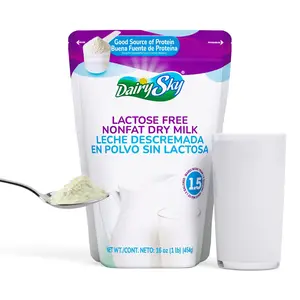 DairySky Lactose Free Milk Powder 16oz | Non-GMO Fat Free Dry Milk | High Protein & Calcium | Kosher & RBST Hormone Free | Perfect for Coffee, Baking & Everyday Use | 1 Pack