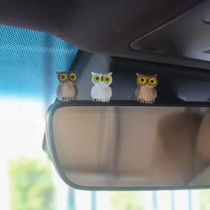 Cute  Accessories - 6 count  Mini Owls for  Decor, Dashboard Decorations, and Desk Decorations - Cute Ornament Gifts and Interior Decors