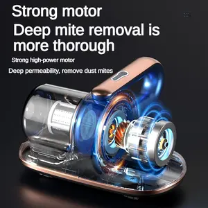 Super powerful suction USB fast charging wireless handheld purple UV disinfection mite remover, strong and portable suction power, vacuum bucket can be washed, vibration patting deep mite removal dust, large battery long life, vacuum durable