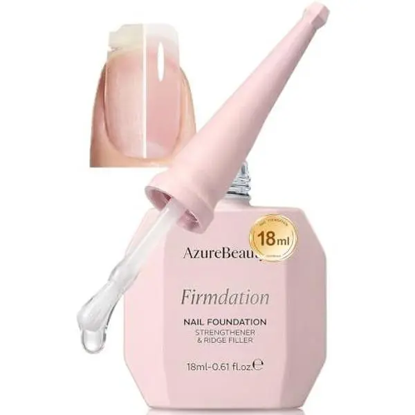 AzureBeauty 18ml Nail Strengthener for Weak & Damaged Nails Clear Nail | Transparent Peel Off Nail Repair Treatment, Ridge Filler & Nail Concealer Foundation Quick Dry Nail Hardener for Brittle Nail