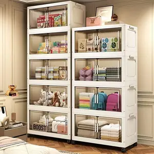 Foldable Storage Box, 1 Count Multi Layer Large Capacity Clothes Storage Box, Durable Storage Organizer, Home Organizer for Bedroom, Living Room, Office