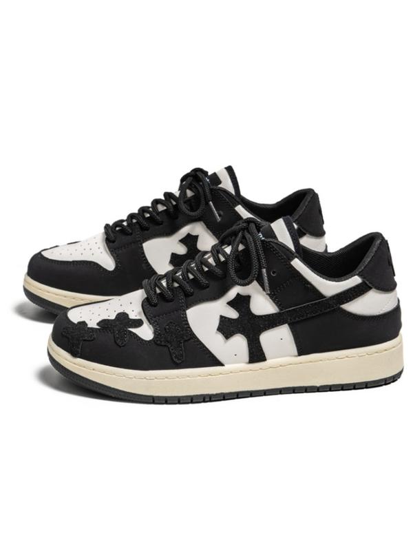 Klein Blue Trend Cross Sneakers - Metal Chain Decoration + Leather Cross Label + Breathable Perforated Upper, Suitable for Street Outfits & Daily Leisure, Eye-Catching Personality Comfortable & Breathable Trendy & Adaptable Strong Fashion Sense