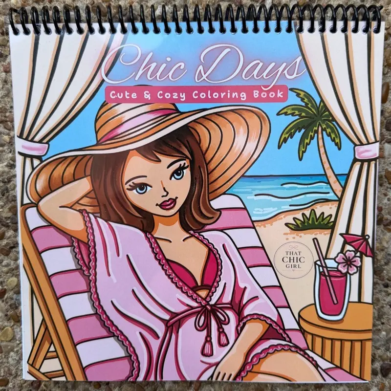 Chic Days Spiral Coloring Book