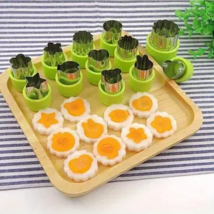 12PCS Stainless Steel Vegetable Cutter Set – Fruit, Cookie & Food Shape Molds for Baking, Salad & Decoration