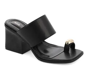 MIA Block Heel Toe Ring Mule Sandals - Fawn