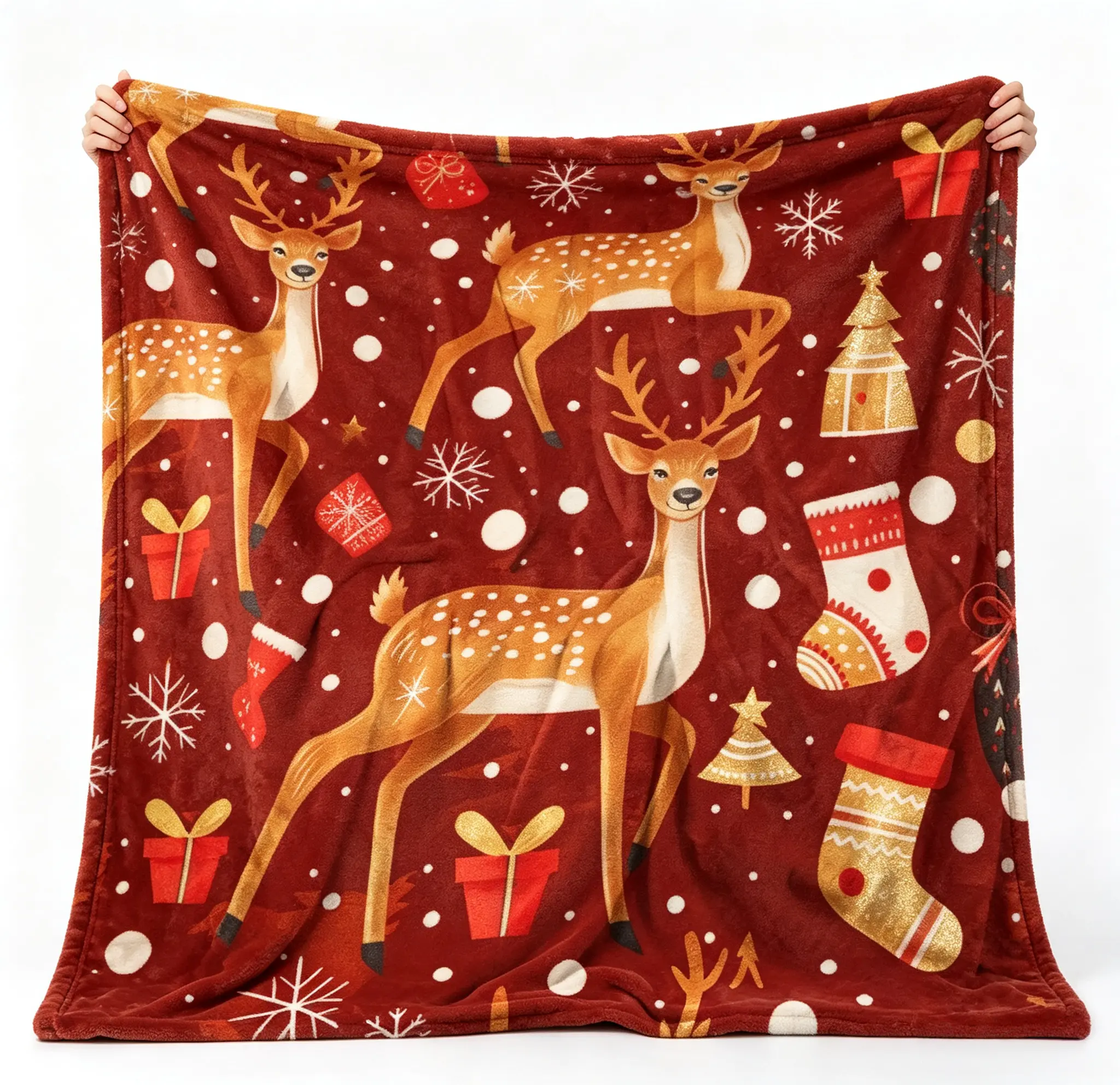 Super Soft Plush Flannel Blanket, Christmas Snowflake Decor All-Season Throw, Thick Warm Air-Conditioning Blanket, Casual Holiday Gift for Girls, Boys & Women, Multi-Use Blanket for Sofa, Couch, Bed, Camping, Travel & Home Decor
