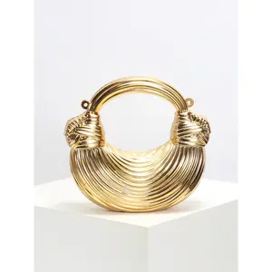 Women's Silver Chain Handbag, Round Acrylic Mini Clutch Bag, Elegant Handbag, Fashionable Party & Date Accessory, All-Season Use