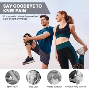 2 Pack Copper Knee Sleeves – Ultimate Support for Arthritis & Running- Copper Knee Sleeve for Men, Knee Pain Relief & Knees Wrap Supports, Patella Support for Workout, Running, Weightlifting, Black, 2 Pack