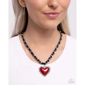 Austere Attraction - Red Paparazzi Earrings