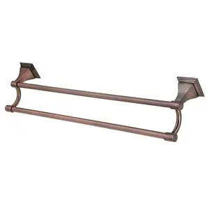 Kingston Brass  24 in. Monarch Dual Towel Bar, Antique Copper